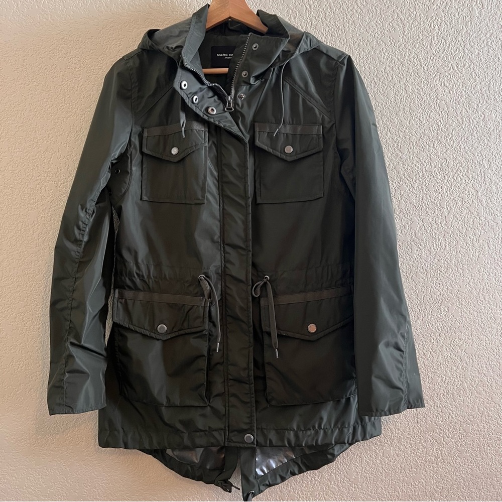 Marc New York Green Cargo Rain Jacket Size Small